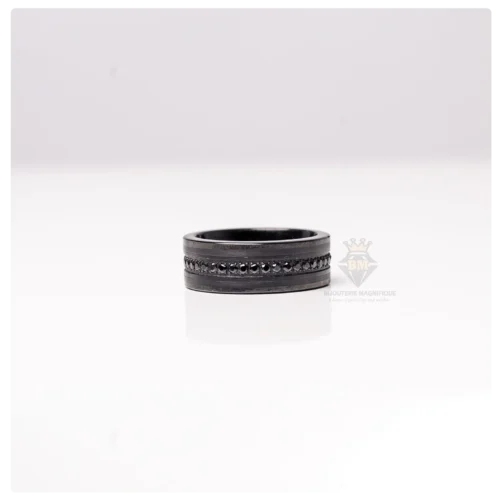 Bijouterie Magnifique Liam Wedding Band  Ring Black Tungsten