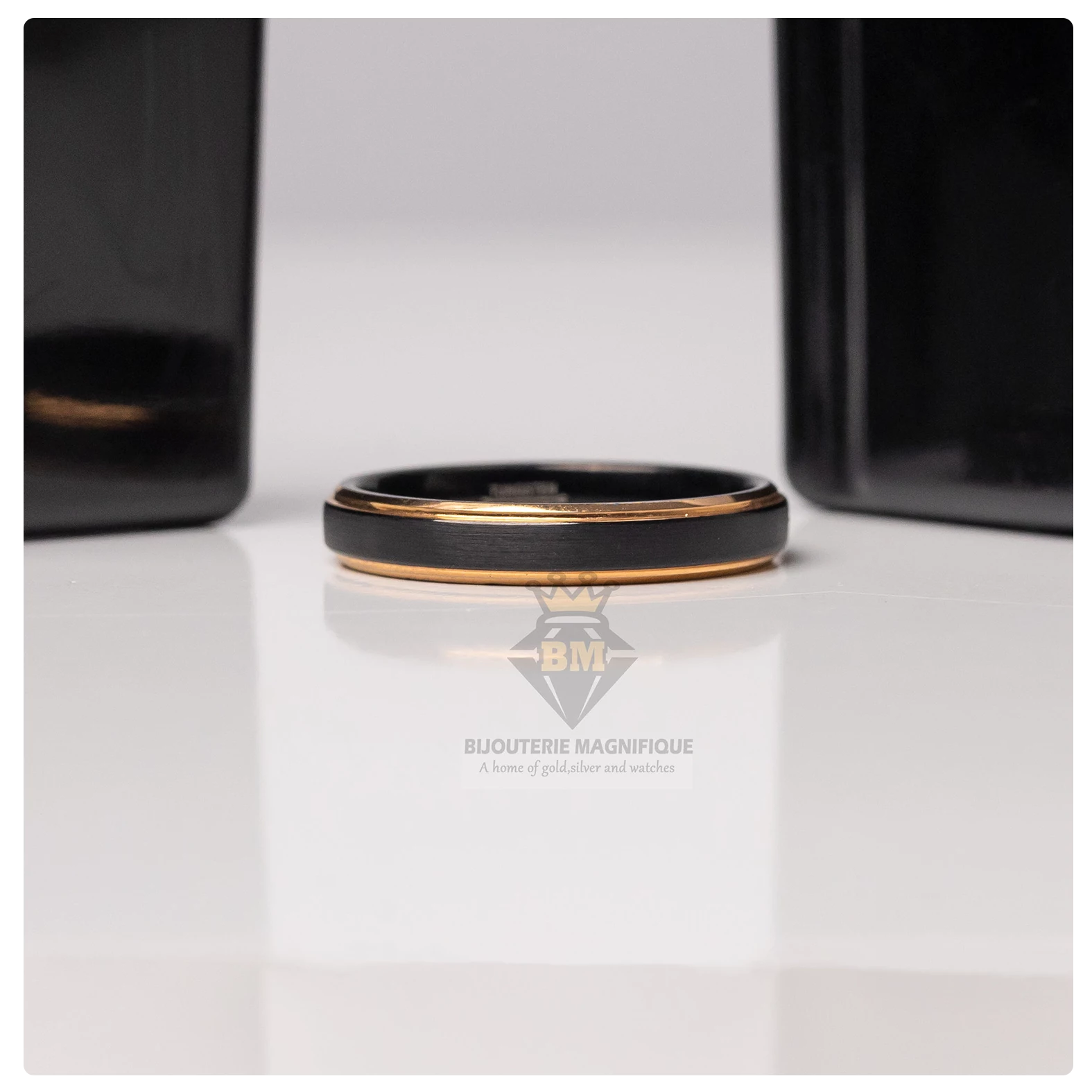 Bijouterie Magnifique William Wedding Band Tungsten Rose Gold Ring,8mm