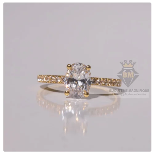 Bijouterie Magnifique Queen Yellow Gold Rings (Oval-Cut)