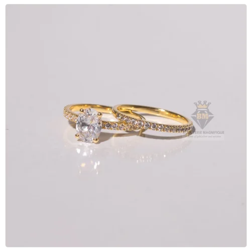 Bijouterie Magnifique Queen Yellow Gold Rings (Oval-Cut) - Image 2