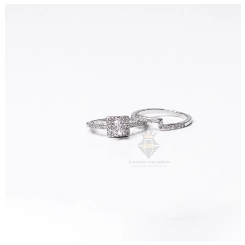 Bijouterie Magnifique No5 Grace Silver Engagement & Wedding Rings