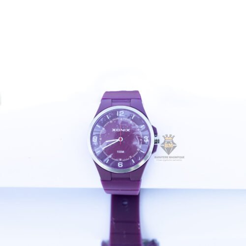 XONIX Purple Rubber Strap Watch