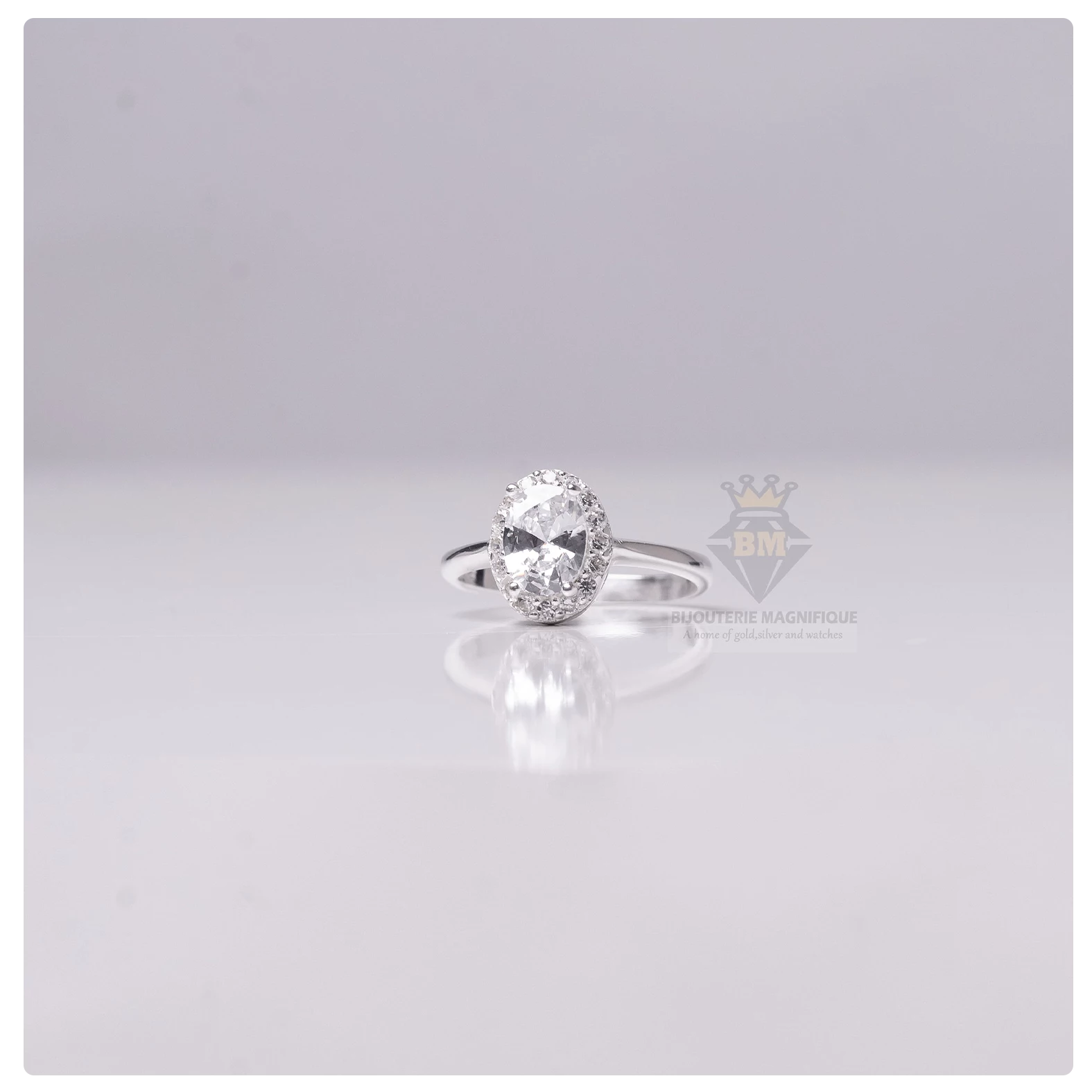 Bijouterie Magnifique Queen Silver Engagement Ring