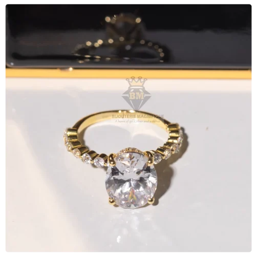 Bijouterie Magnifique Queen Yellow Gold Rings (Oval-Cut)