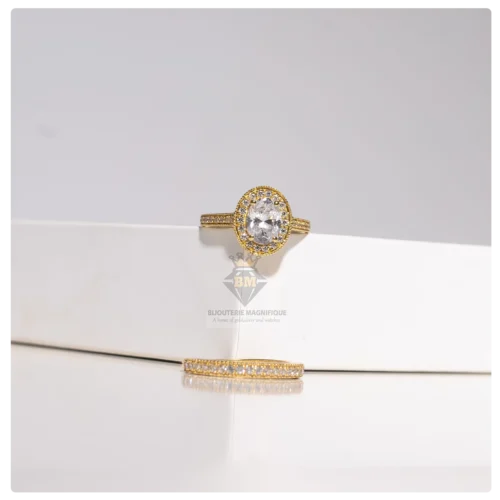 Bijouterie Magnifique Queen Yellow Gold Rings (Oval-Cut)