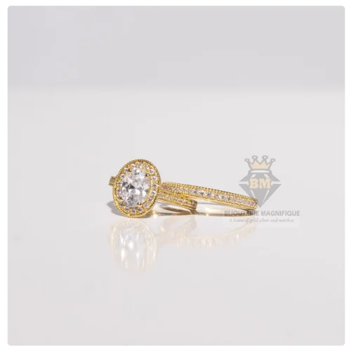 Bijouterie Magnifique Queen Yellow Gold Rings (Oval-Cut) - Image 3