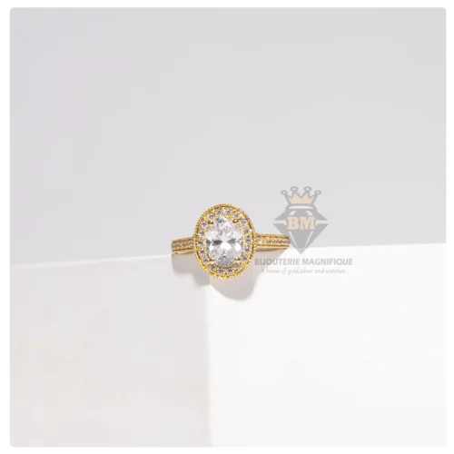 Bijouterie Magnifique Queen Yellow Gold Rings (Oval-Cut) - Image 2