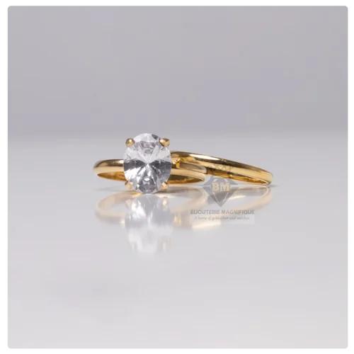 Bijouterie Magnifique Queen Yellow Gold Rings (Oval-Cut)