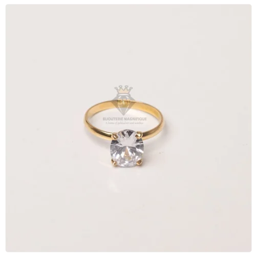 Bijouterie Magnifique Queen Yellow Gold Rings (Oval-Cut) - Image 2