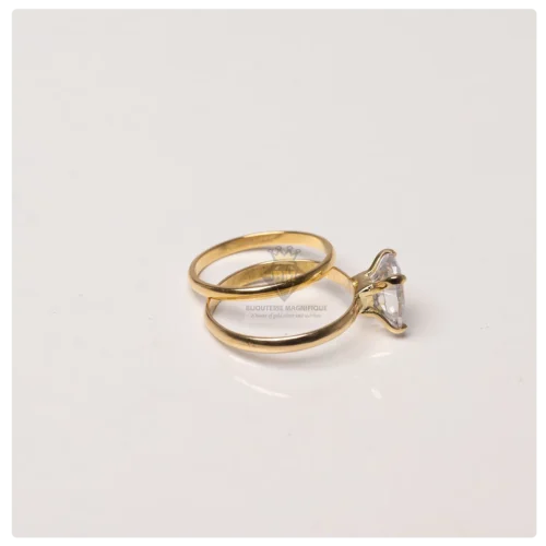 Bijouterie Magnifique Queen Yellow Gold Rings (Oval-Cut) - Image 3