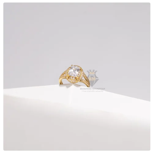 Bijouterie Magnifique Queen Yellow Gold Rings (Oval-Cut) - Image 2