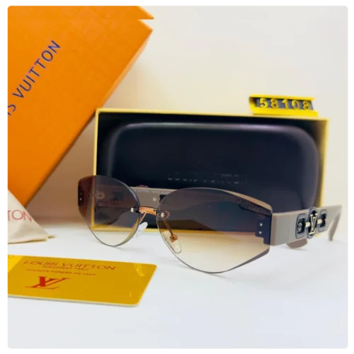 Louis Vuitton Aviator Sunglasses – Metallic Frame with Gradient Brown Lenses