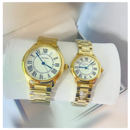 Cartier Gold Chain Watch for Couple