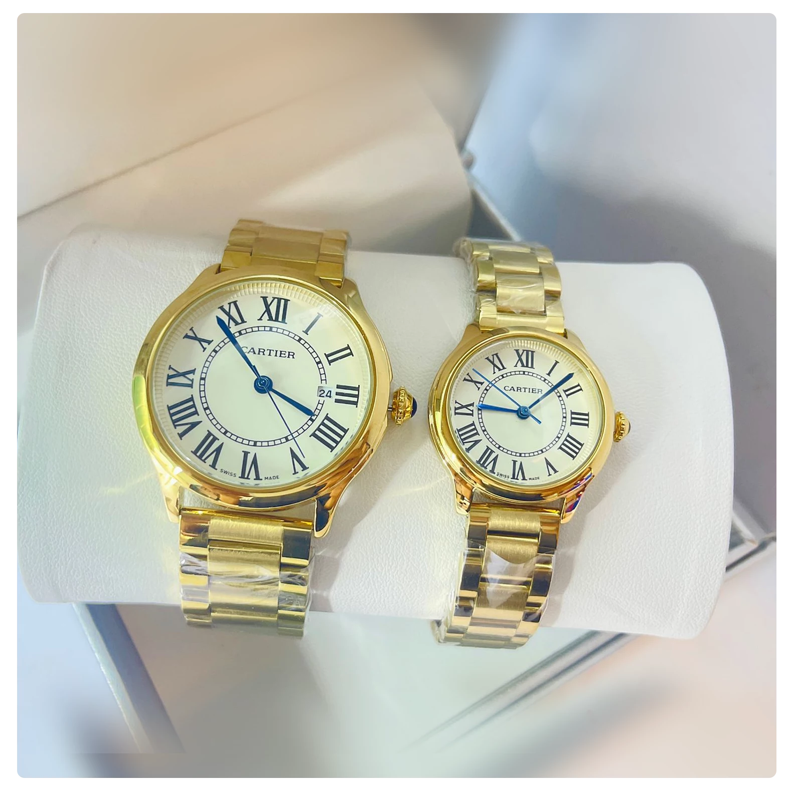 Cartier Gold Chain Watch for Couple