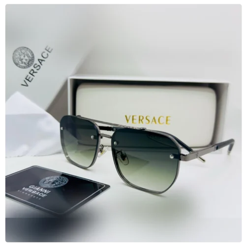 Versace VE2234 Unisex Designer Sunglasses – Black Frame with Gradient Grey Lenses
