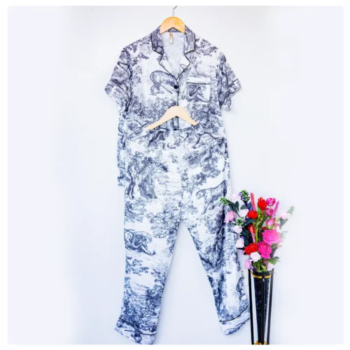 Silk Long Sleeve Pajama-Two Pieces