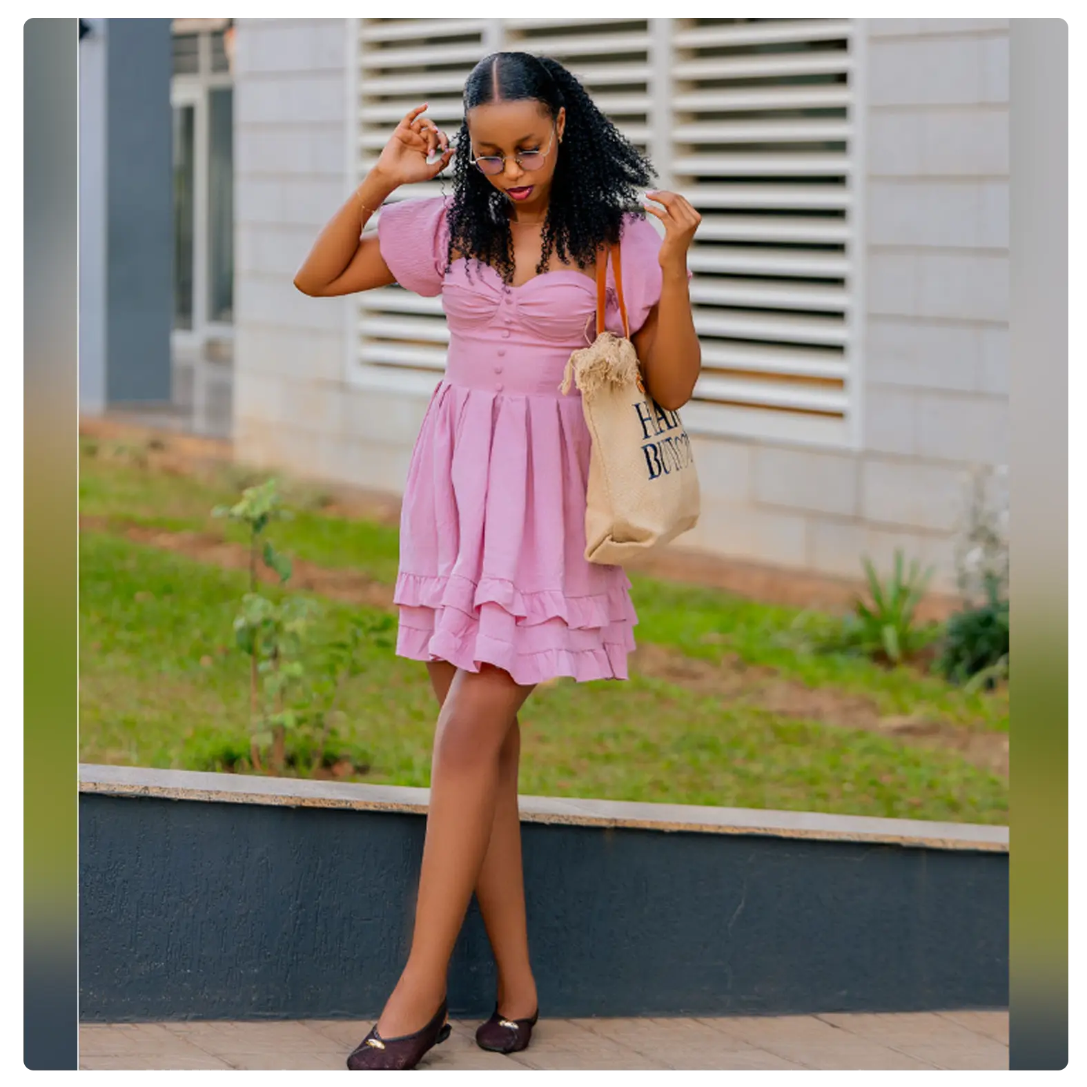 Women’s Pink Ruched Mini Summer Short Dress - Image 2