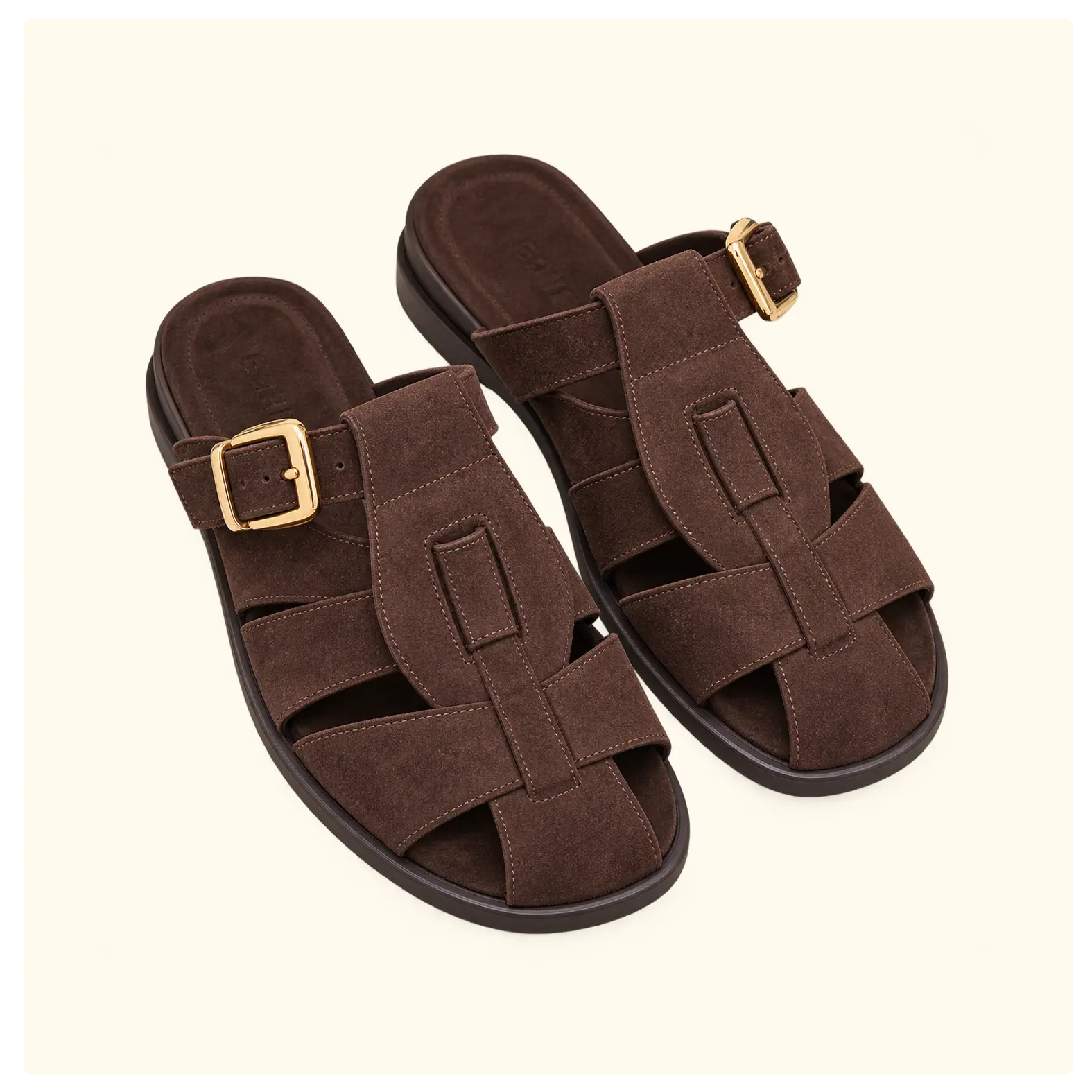 Women’s Suede Caged Buckle Sandals