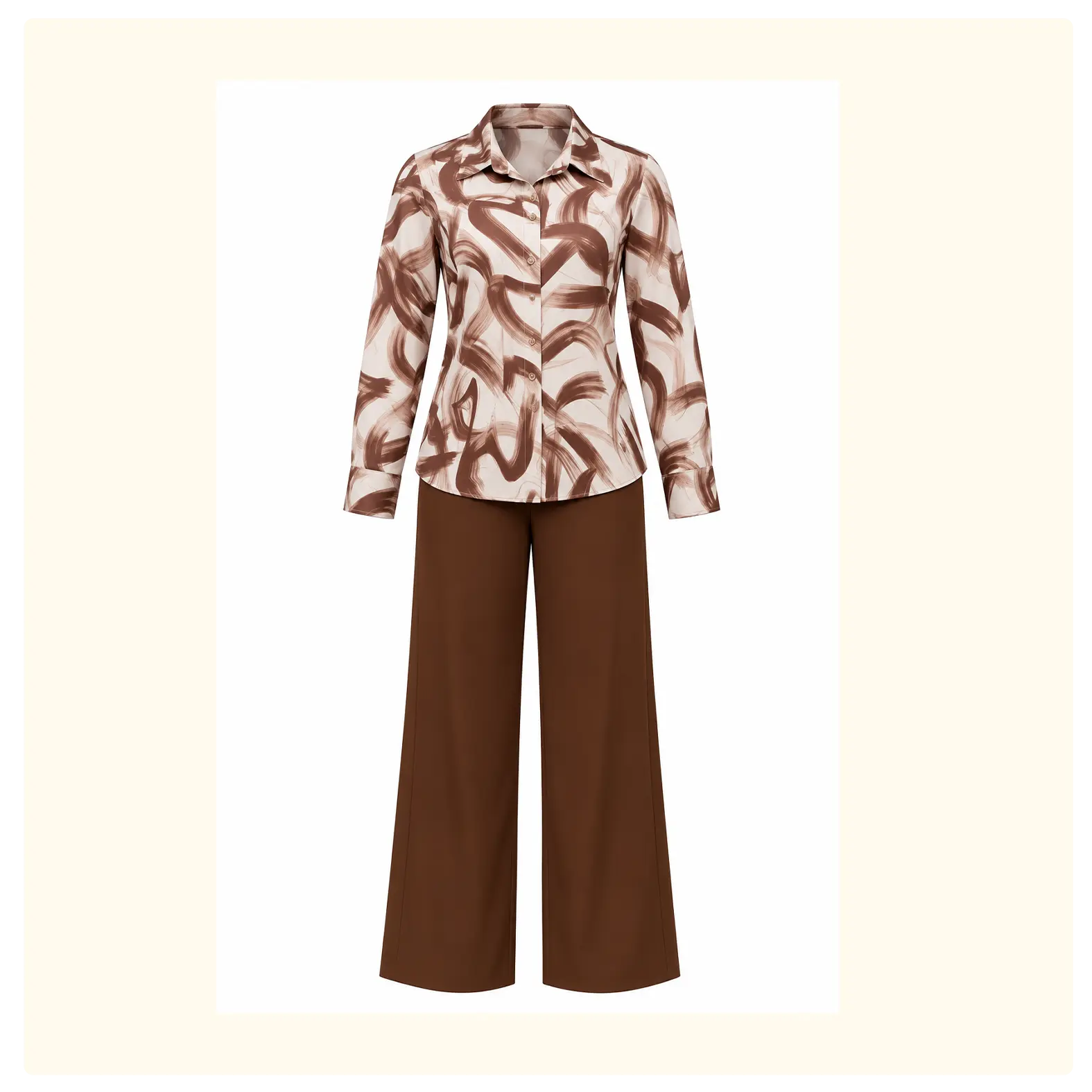 Mocha Elegance Two-Piece Set - Image 5