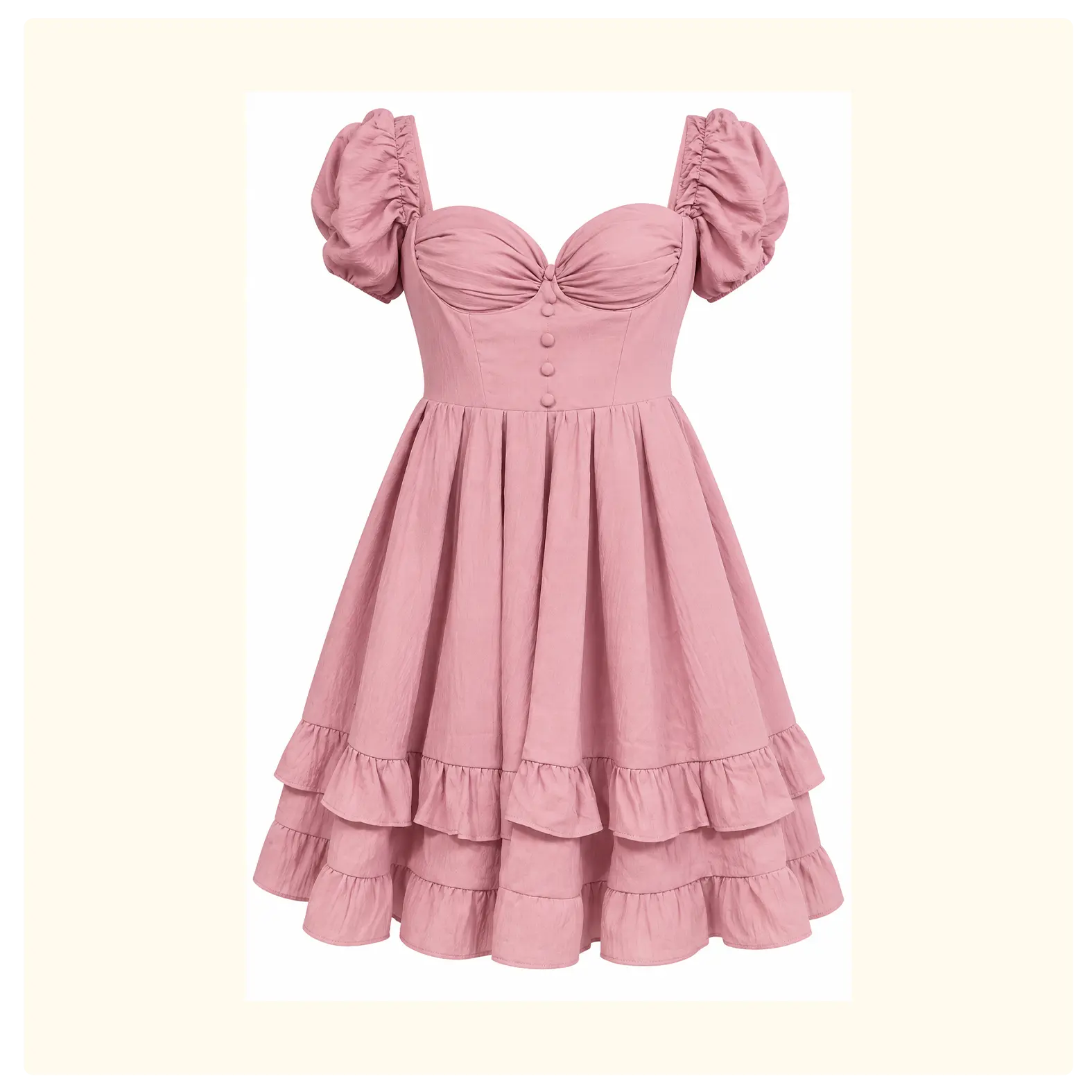 Women’s Pink Ruched Mini Summer Short Dress