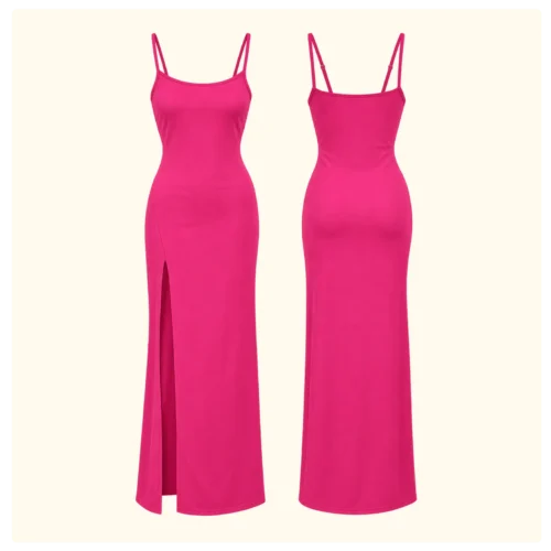 NEXT TREND Women's Pink Spaghetti Strap Dress