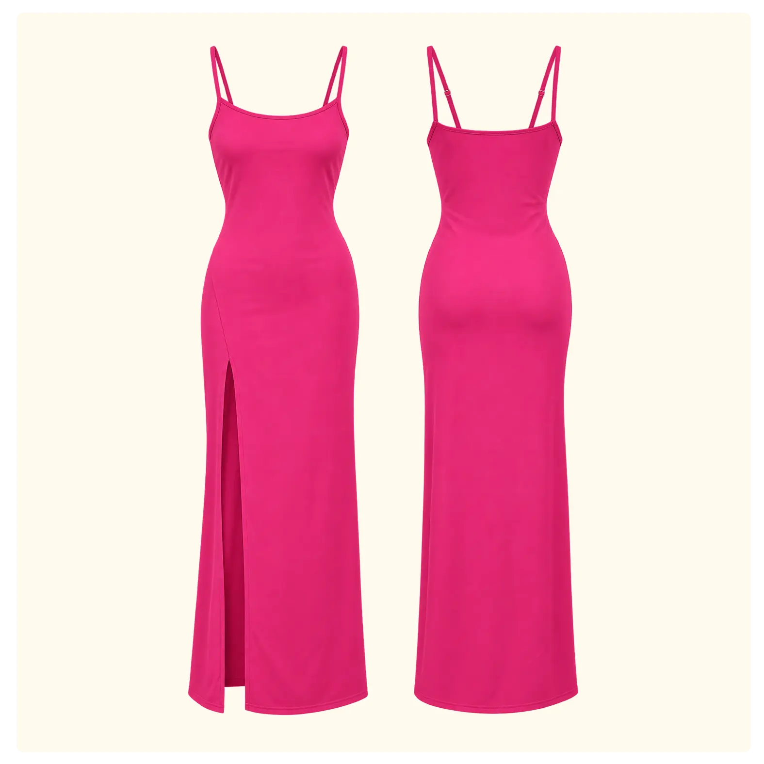 NEXT TREND Women's Pink Spaghetti Strap Dress