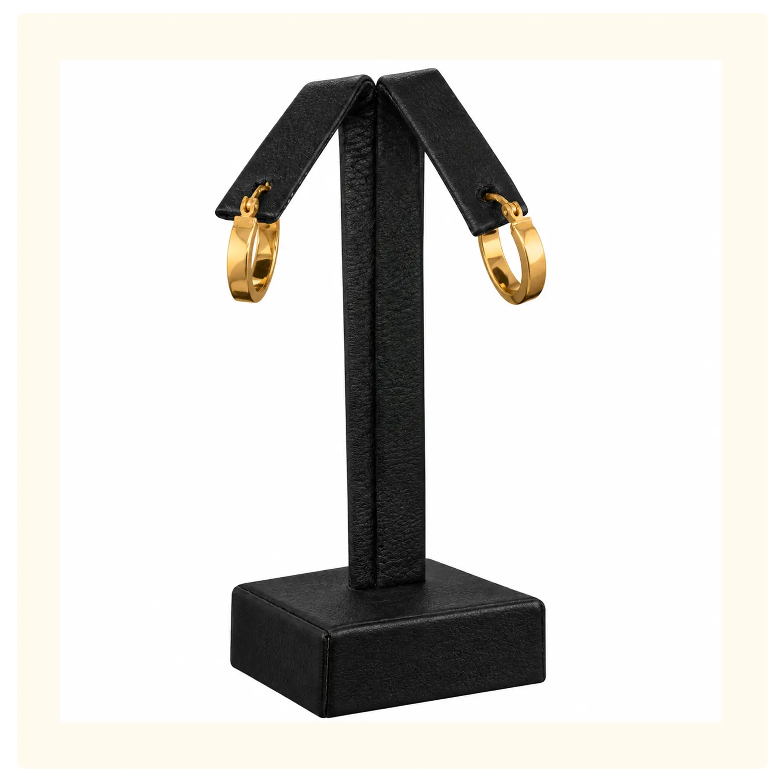 Pure Gold Polished Hoop Earrings