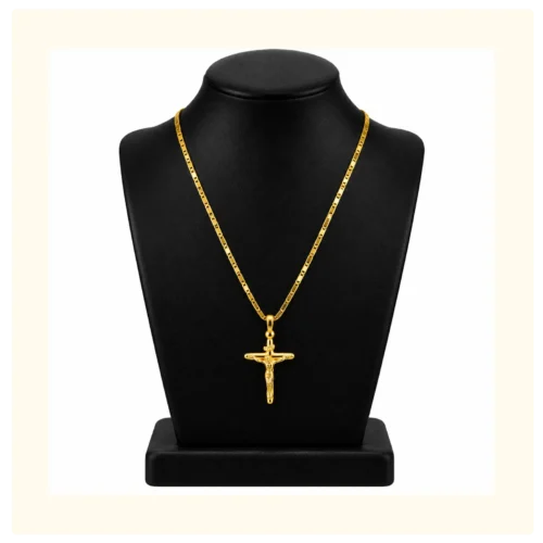 Pure Gold Crucifix Pendant Necklace