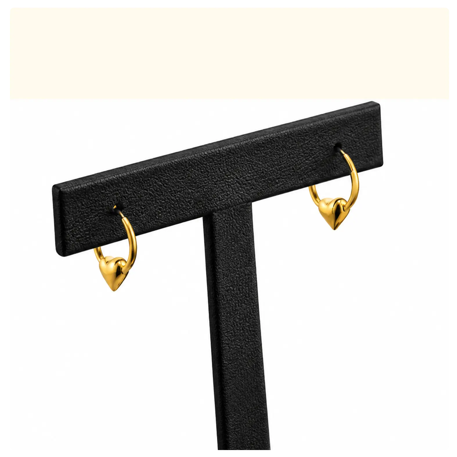 Pure Gold Heart Hoop Earrings