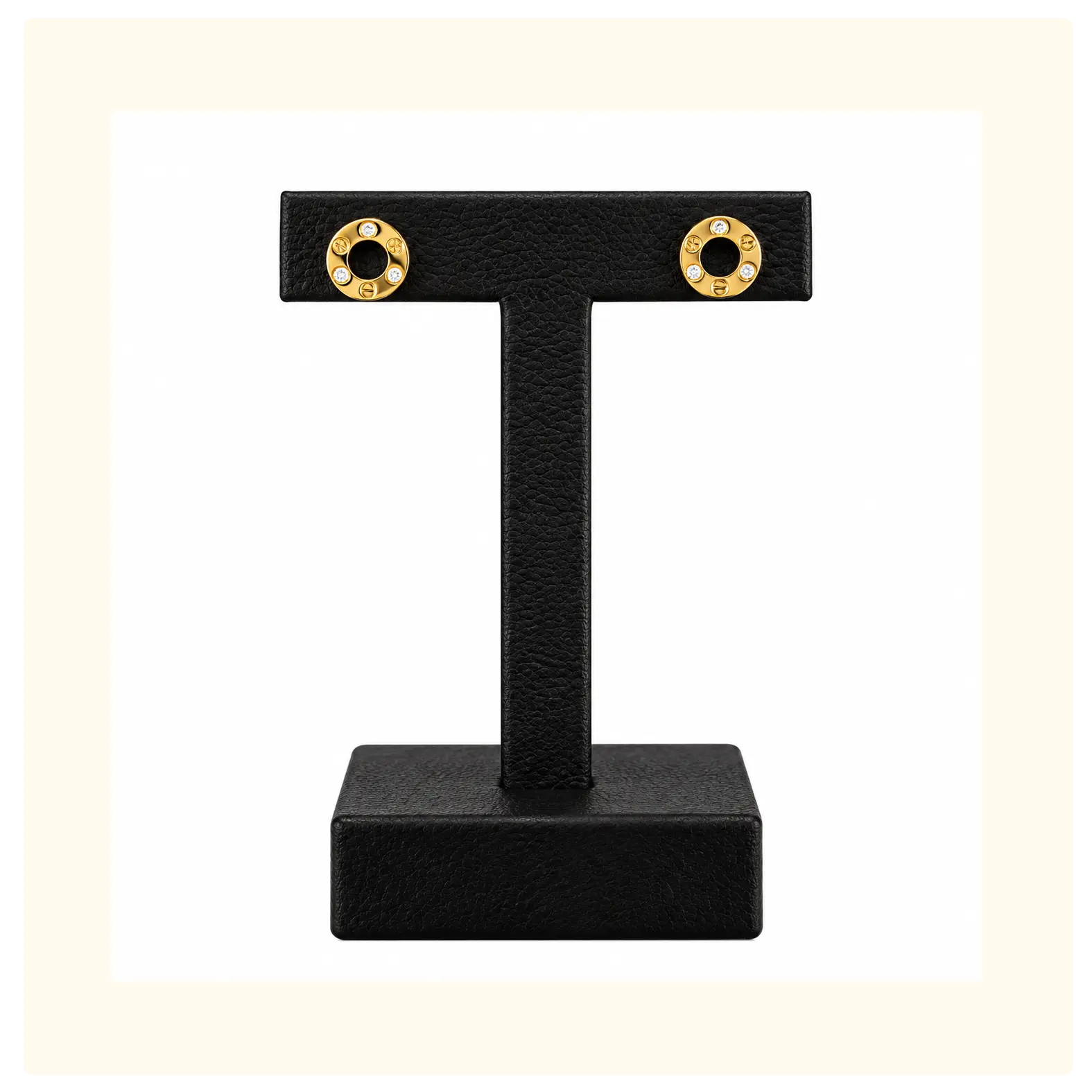Pure Gold Circular Stud Earrings